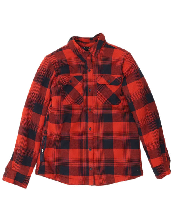 Женская фланелевая рубашка стандартного кроя Wrangler из шерпа, Великобритания, 6 XS, хлопок в красную клетку