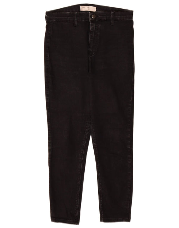 Женские укороченные джинсы Topshop Joni W30 L25, черный хлопок