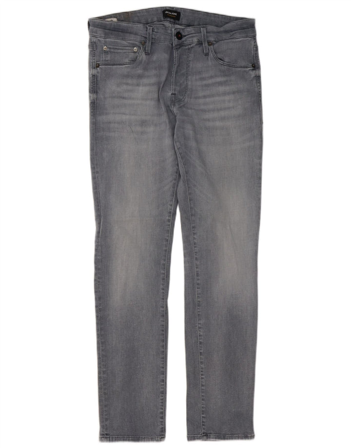 Мужские узкие джинсы Jack & Jones W32 L30, серый хлопок