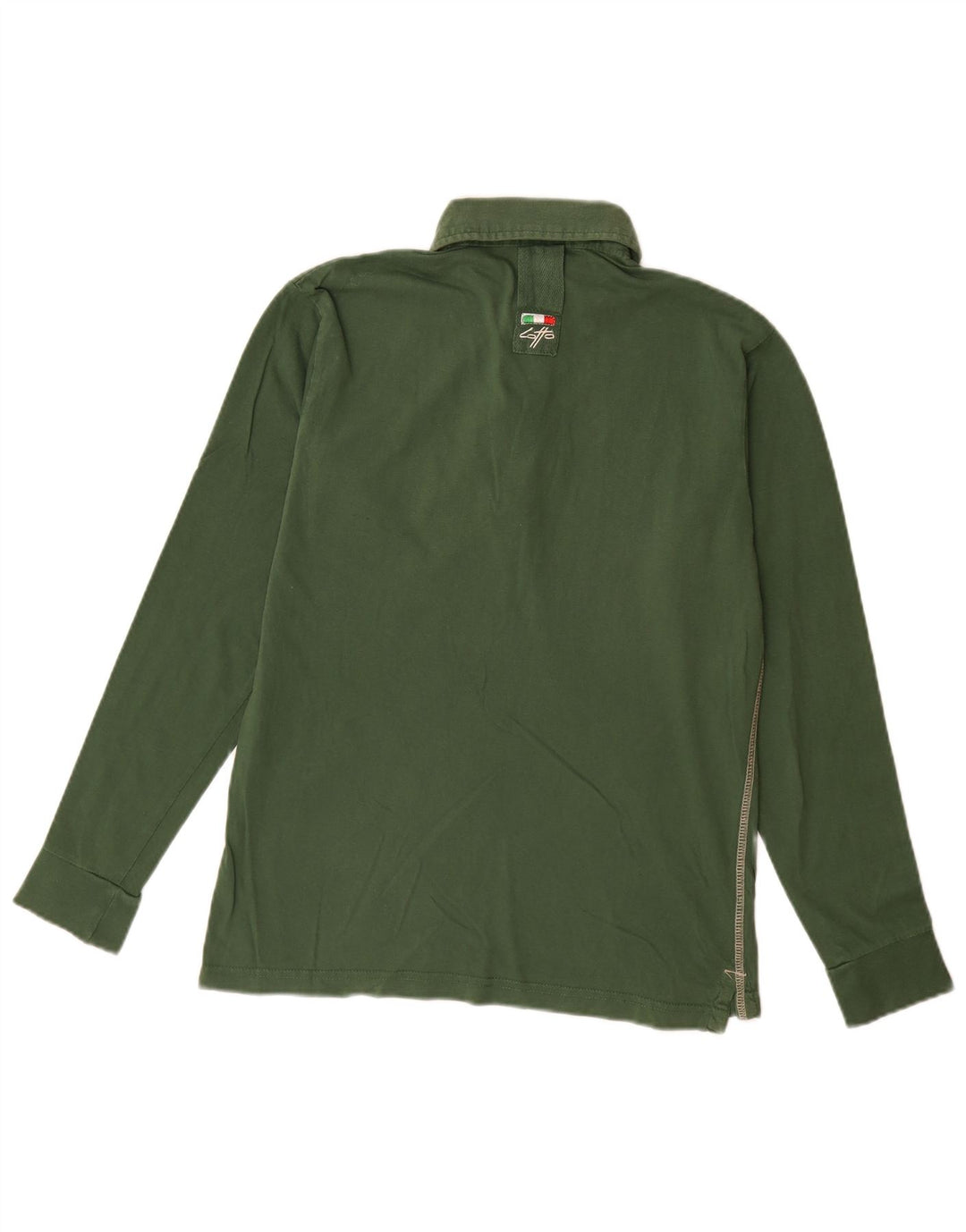 LOTTO Мужская рубашка поло с длинным рукавом, маленькая зеленая, цветной блок