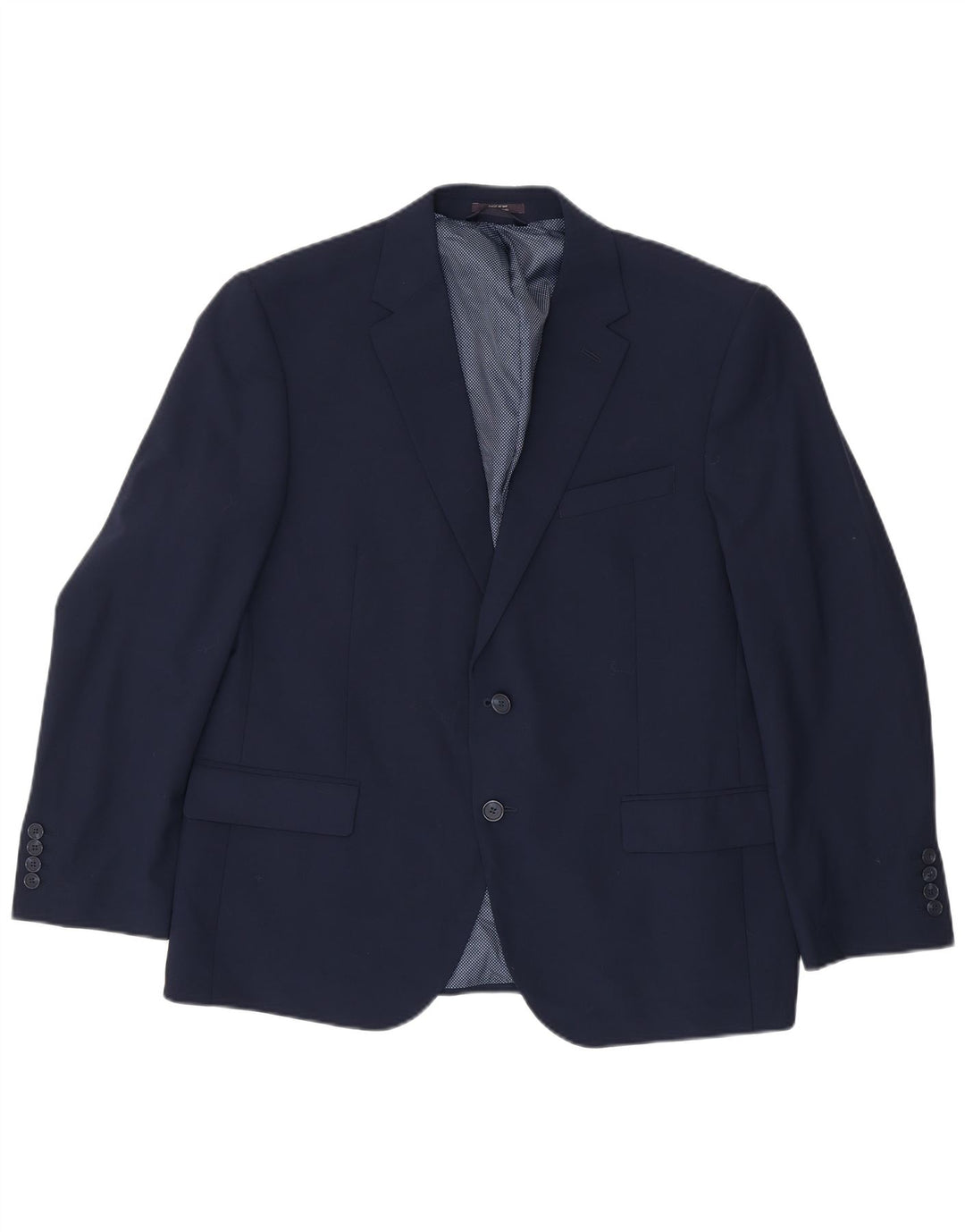 Мужской пиджак Marks & Spencer с 2 пуговицами, Великобритания 44, 2XL, темно-синий, шерстяной