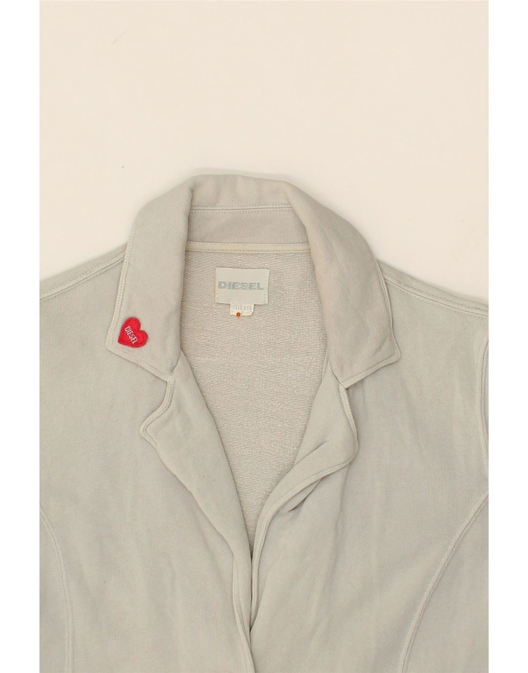 DIESEL Girls 2 Button Blazer Jacket 11-12 Years 2XL Grey Cotton Vintage Diesel and Second-Hand Diesel from Messina Hembry 