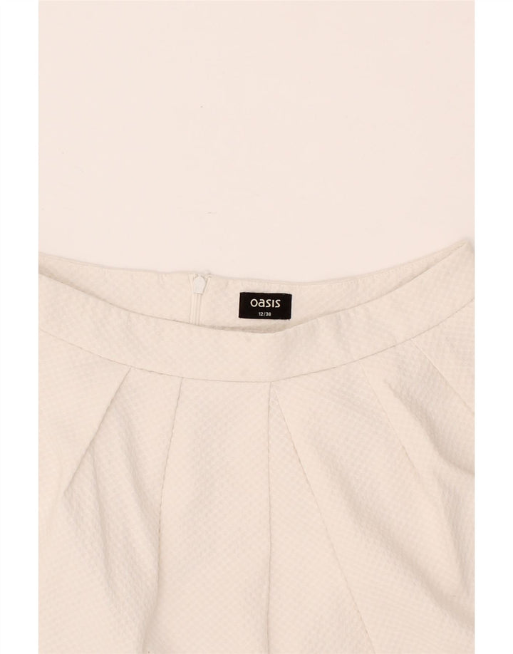 OASIS Womens Mini Skirt UK 12 Medium W30 White Cotton Vintage Oasis and Second-Hand Oasis from Messina Hembry 
