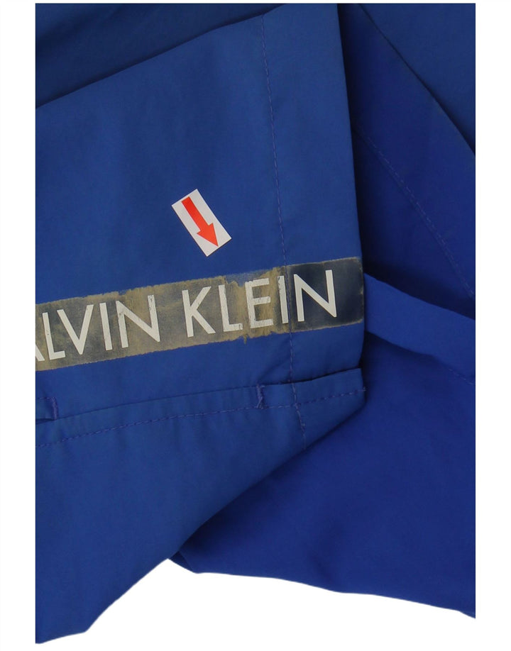 Мужские шорты для плавания с рисунком Calvin Klein, маленькие синие, полиэстер