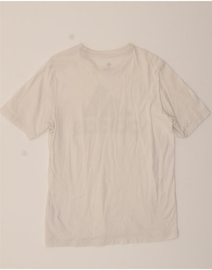 ADIDAS Mens Graphic T-Shirt Top Medium White Cotton Vintage Adidas and Second-Hand Adidas from Messina Hembry 