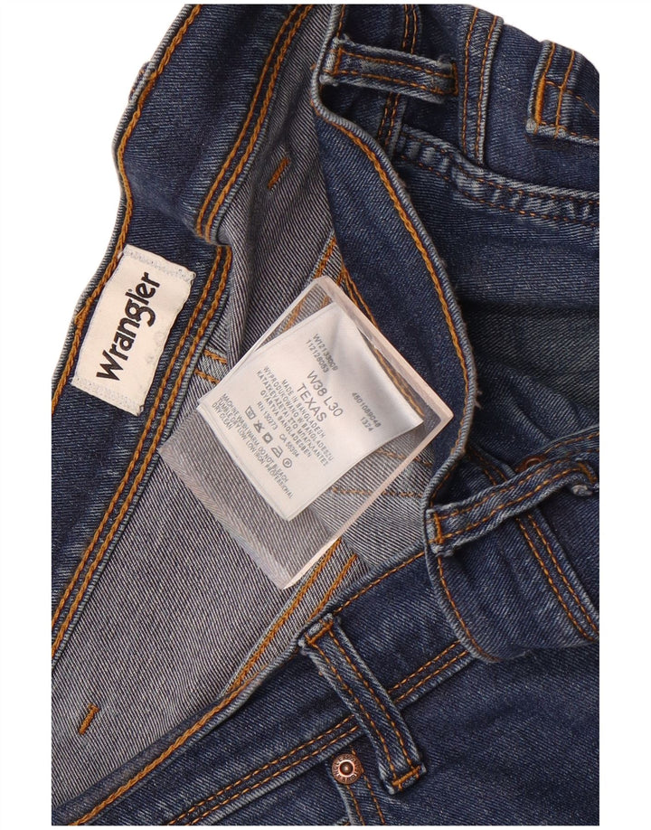 Мужские прямые джинсы Wrangler Texas W38 L30, синий хлопок