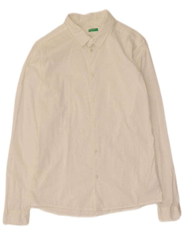 Рубашка Benetton для мальчиков 13-14 лет, 3XL, белый хлопок