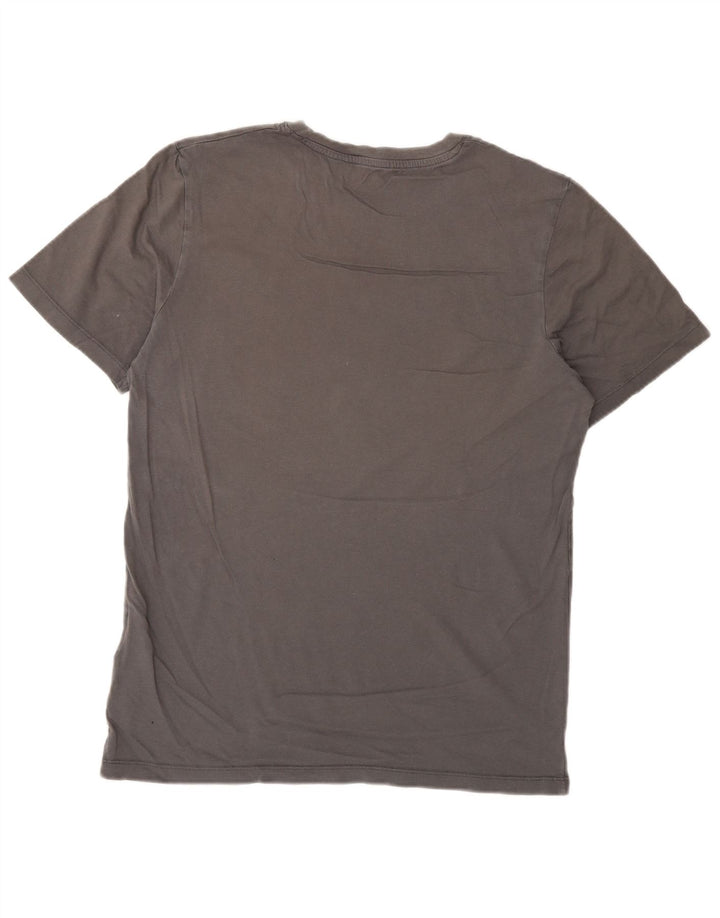 Мужская футболка с рисунком Jack & Jones, хлопковый топ среднего серого цвета