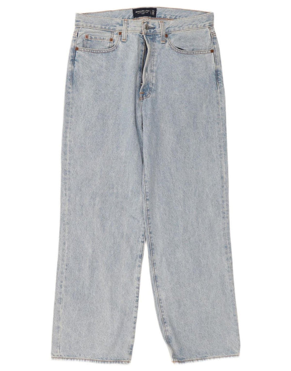 Мужские свободные джинсы Abercrombie & Fitch W31 L30, синий хлопок