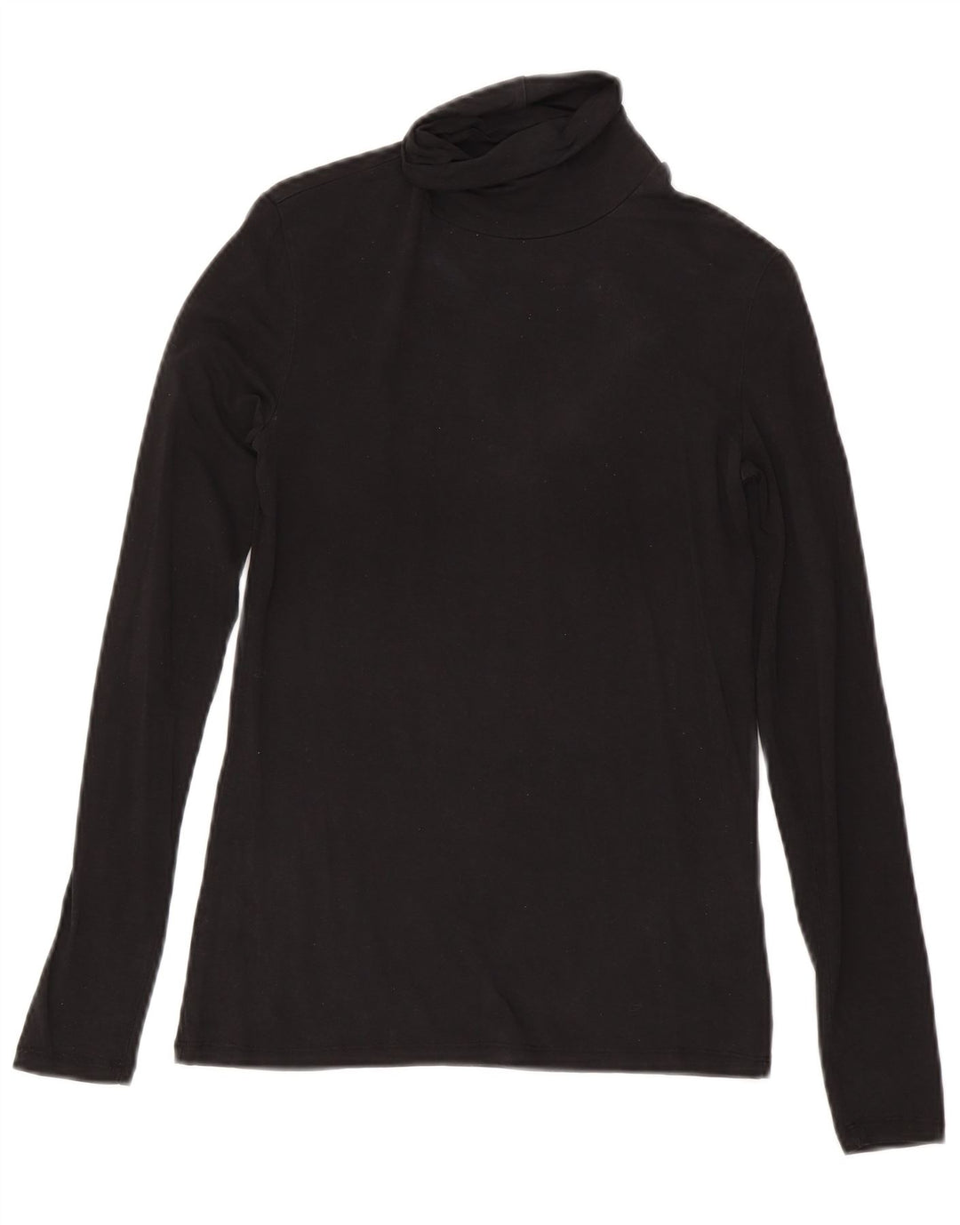 Женский топ Massimo Dutti с длинным рукавом UK 8, маленький, черный, лиоцелл