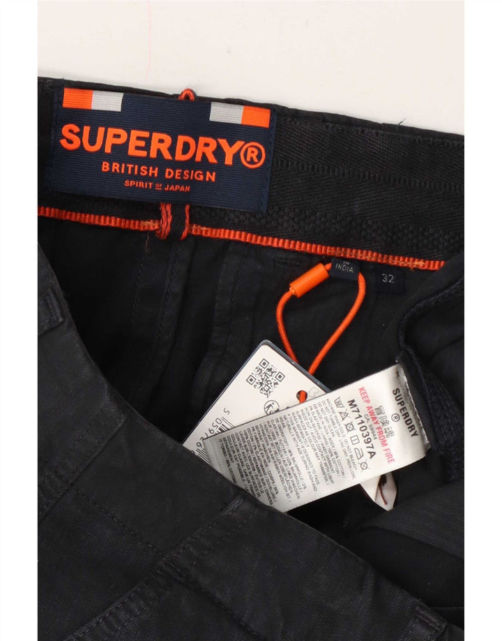 Мужские шорты чинос Superdry W32, средний темно-синий, хлопок