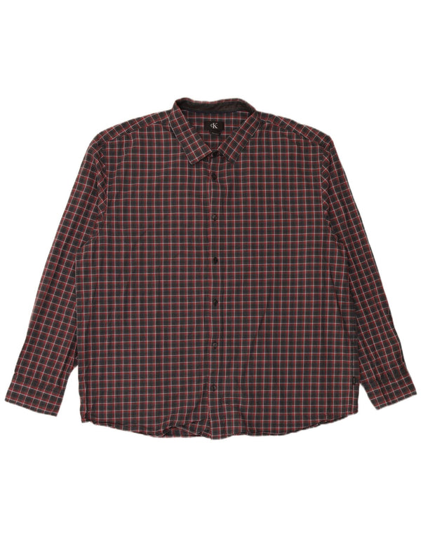 Мужская рубашка CALVIN KLEIN 2XL в разноцветную клетку, хлопок