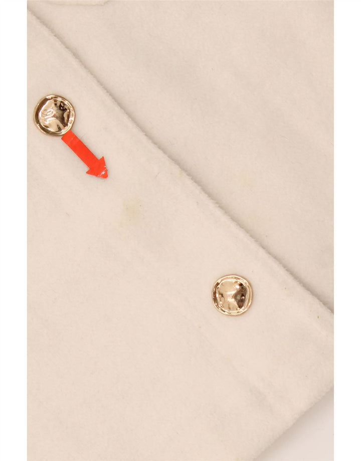 Женский укороченный пиджак Zara с 4 пуговицами, Великобритания 10, маленький белый полиэстер