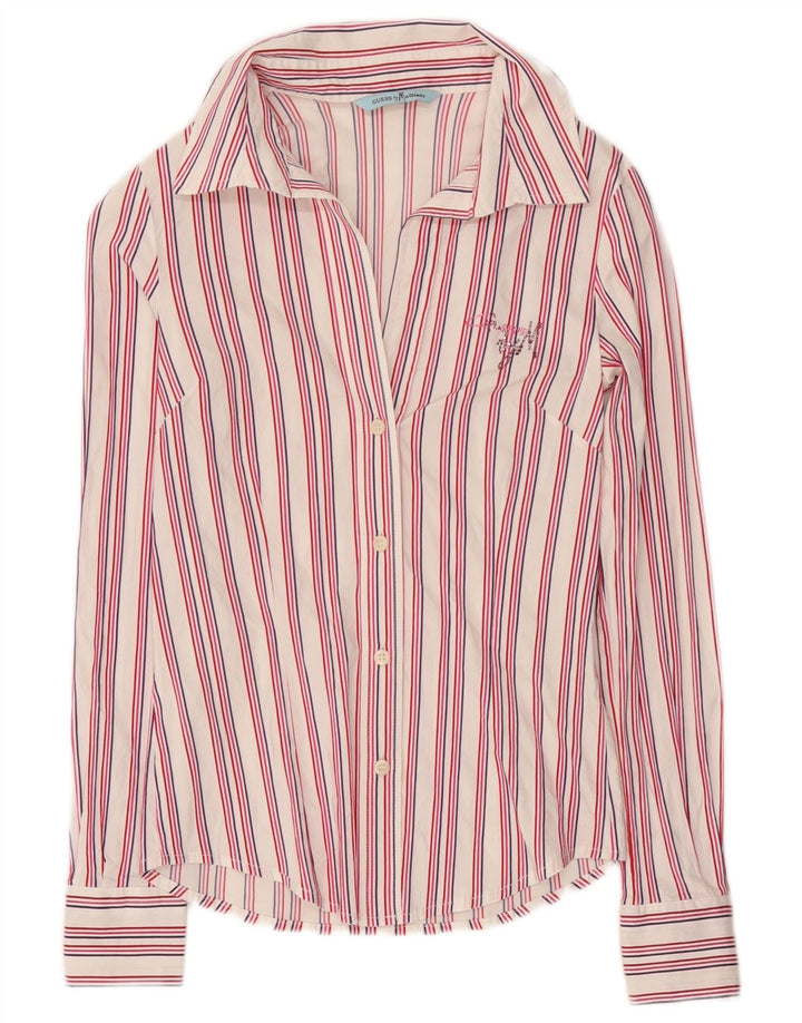 Женская рубашка Guess By Marciano EU 40, хлопок, средний цвет в розовую полоску