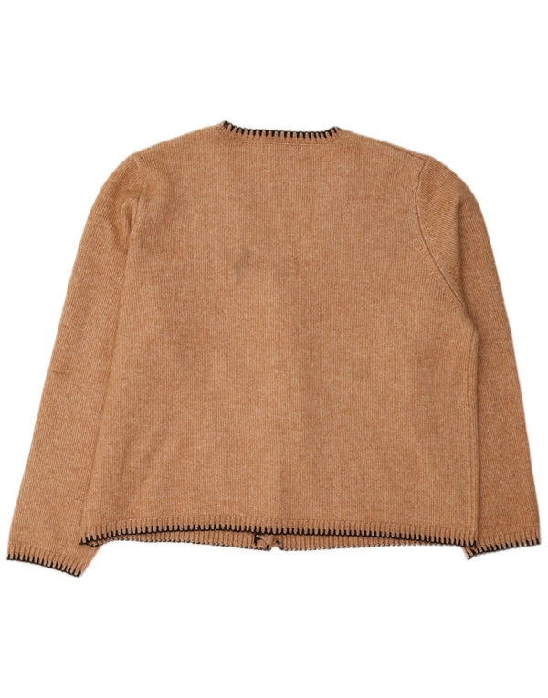 Женский свободный кардиган Marks & Spencer UK 18 XL Коричневый в крапинку