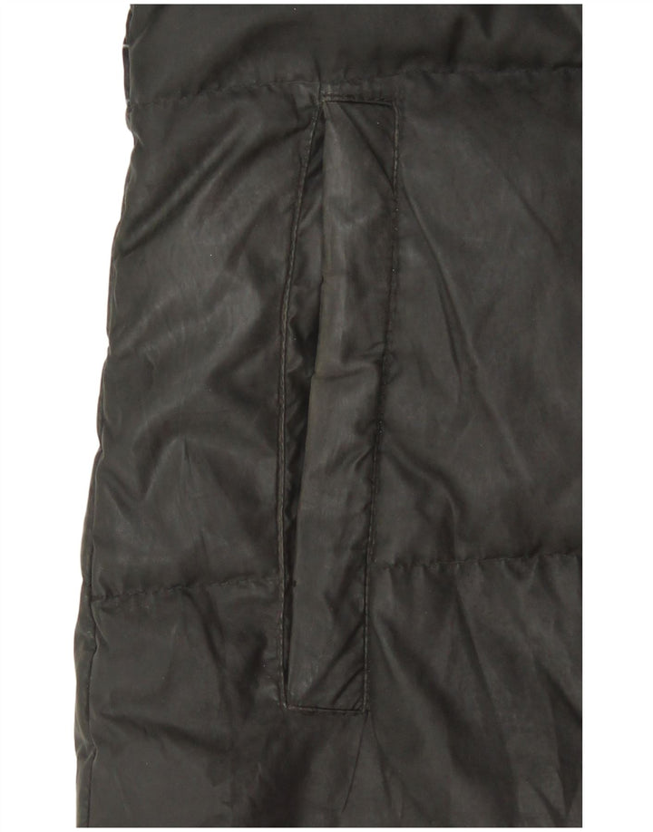 Женская стеганая куртка Adidas с капюшоном UK 8/10, маленькая, черный полиэстер