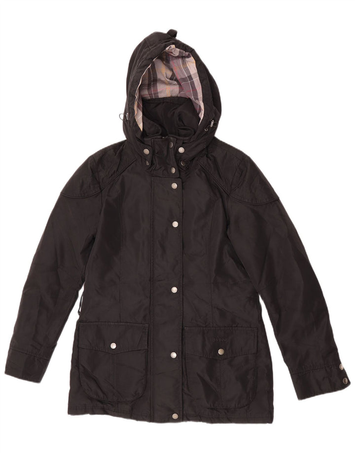 Женская парка Barbour с капюшоном UK 10, маленькая, черная
