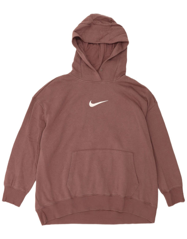 Мужской джемпер свободного покроя с капюшоном Nike 2XL, коричневый хлопок