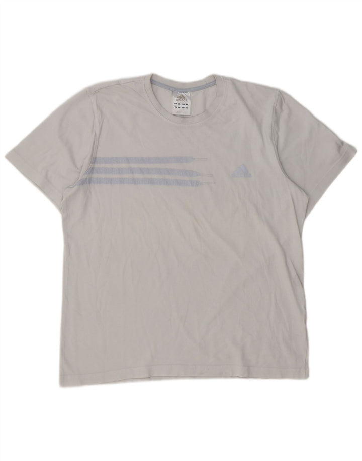 Мужская футболка Adidas Top большого синего цвета из хлопка
