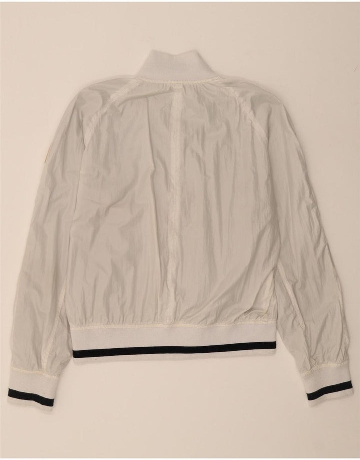 ARMANI JEANS Mens Bomber Jacket EU 52 XL White Polyester