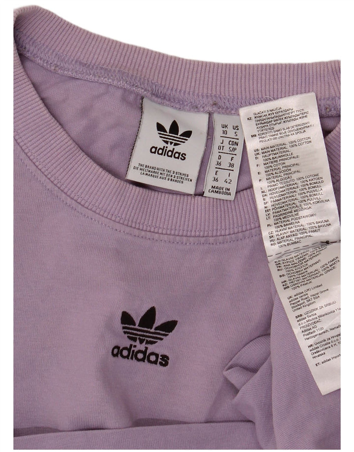Женская футболка оверсайз ADIDAS Top UK 10 Small Purple Cotton