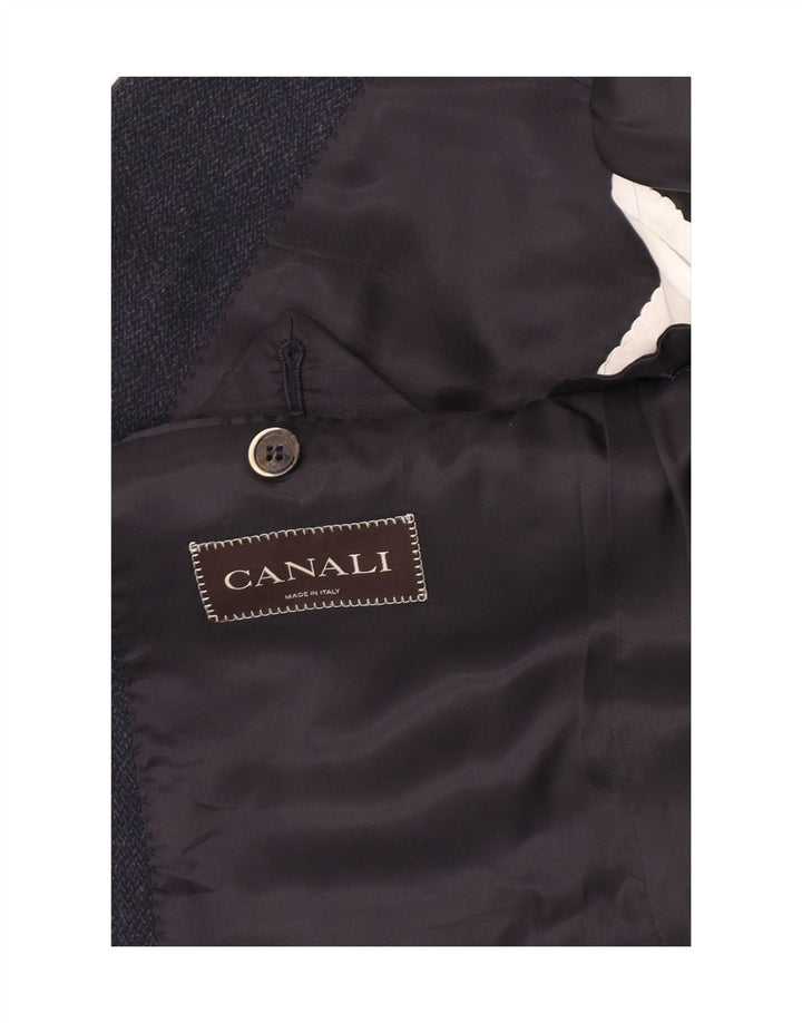 Мужской пиджак Canali на 2 пуговицах IT 50, большой темно-синий, шерстяной