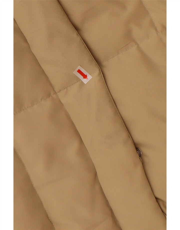 BRUGI Женское пуховое пальто с капюшоном IT 44 Средний Бежевый Полиэстер