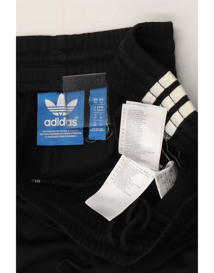 Мужские спортивные брюки Adidas среднего размера из полиэстера черного цвета