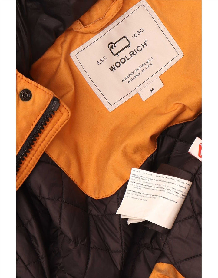 Мужская куртка Woolrich с капюшоном UK 38, средний оранжевый хлопок
