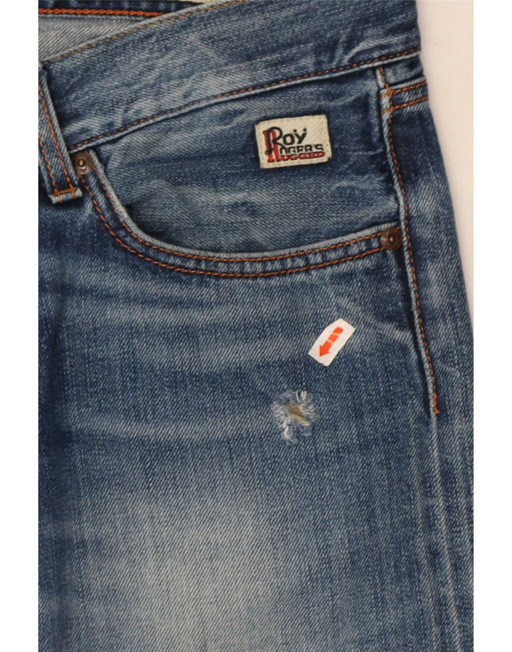 Мужские зауженные джинсы Roy Rogers IT 47 Medium W33 L33 Синий хлопок