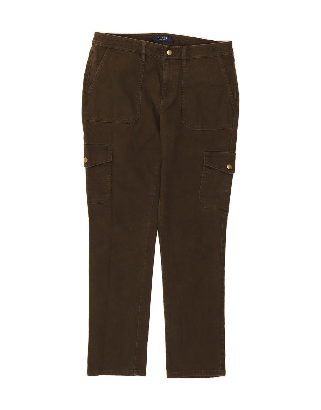 CHAPS Womens Slim Cargo Trousers US 8 Medium W30 L28 Brown Cotton Vintage Chaps and Second-Hand Chaps from Messina Hembry 