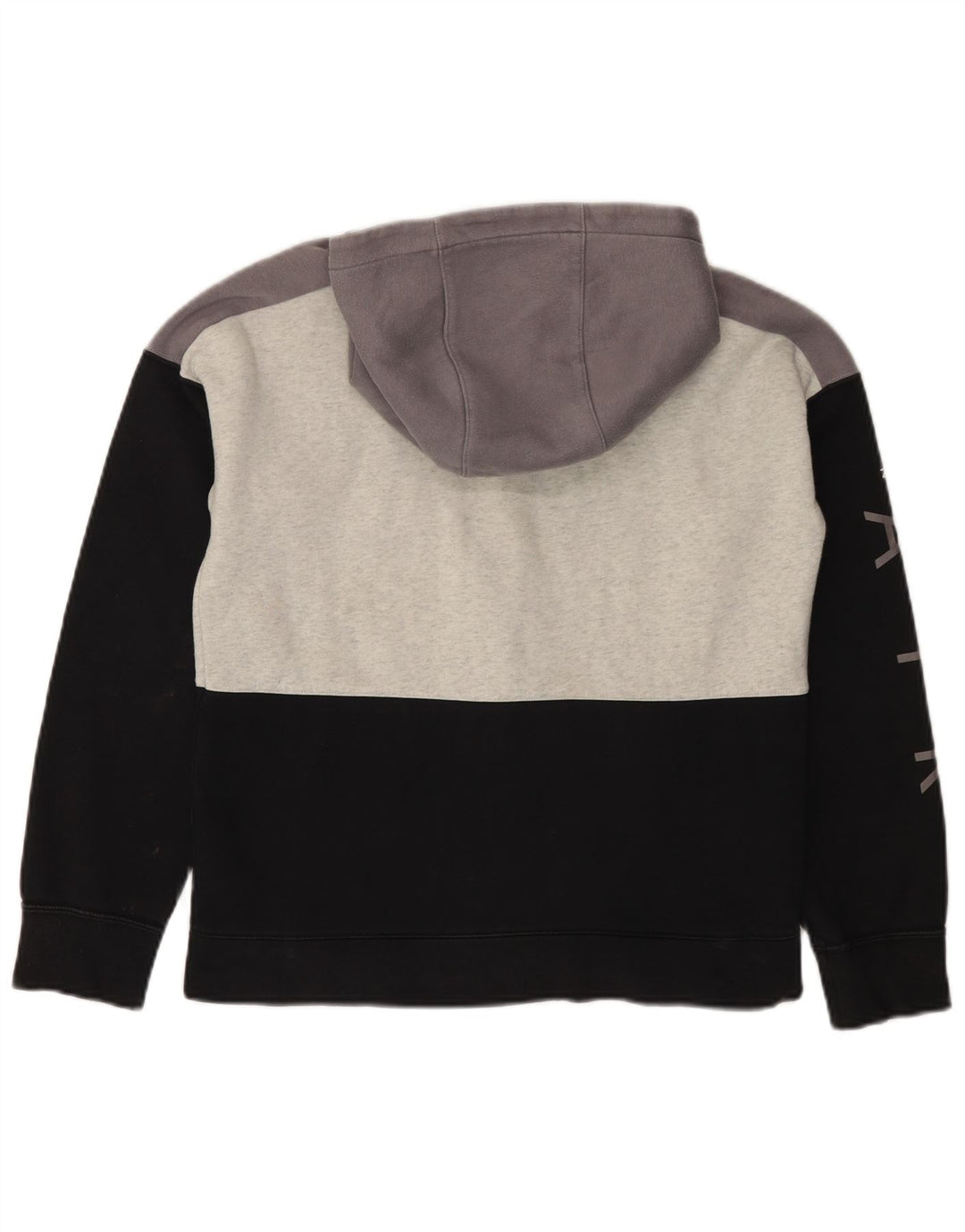 Свитер с капюшоном NIKE на молнии с графическим рисунком для мальчиков, 13–14 лет, размер XL, черный с цветными блоками