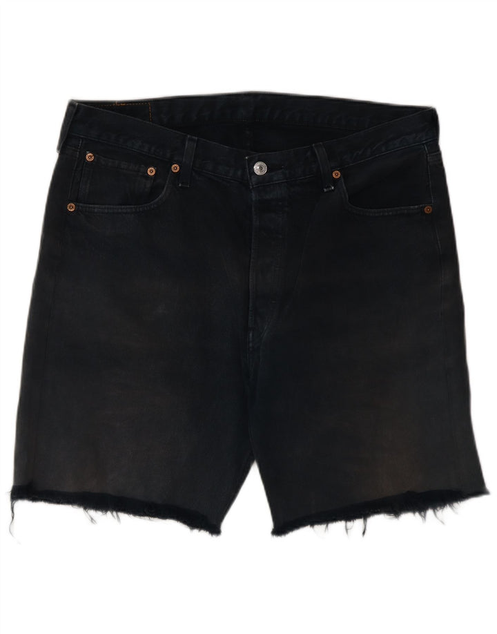 Мужские джинсовые шорты LEVI'S 501 W34, большие темно-синие, хлопок