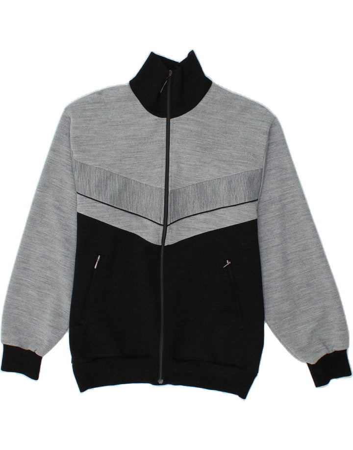 SCHNEIDERS Mens Tracksuit Top Jacket Medium Grey Colourblock Polyester Vintage Schneiders and Second-Hand Schneiders from Messina Hembry 