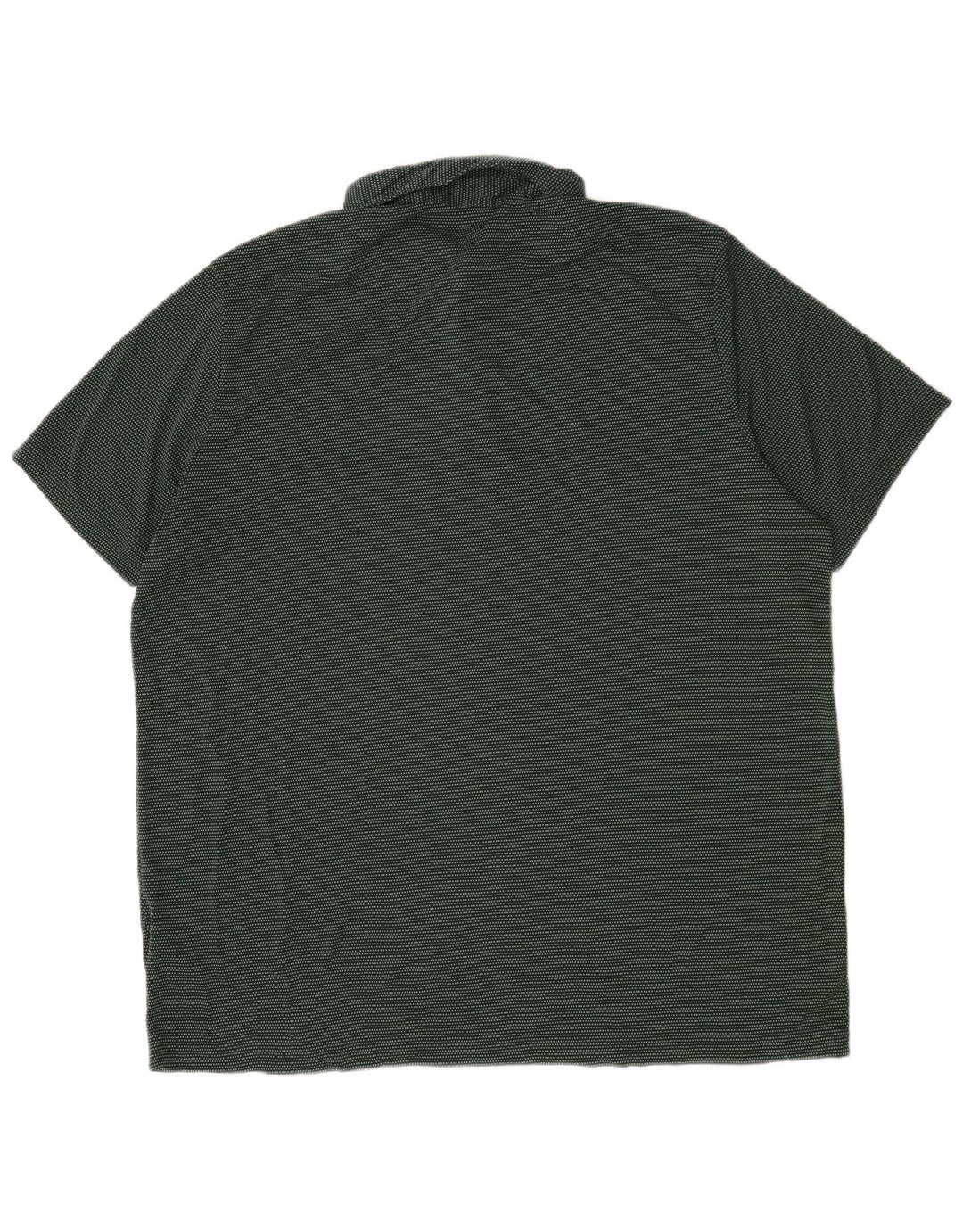 Мужская рубашка-поло Adidas 2XL зеленая, полиэстер с цветными блоками