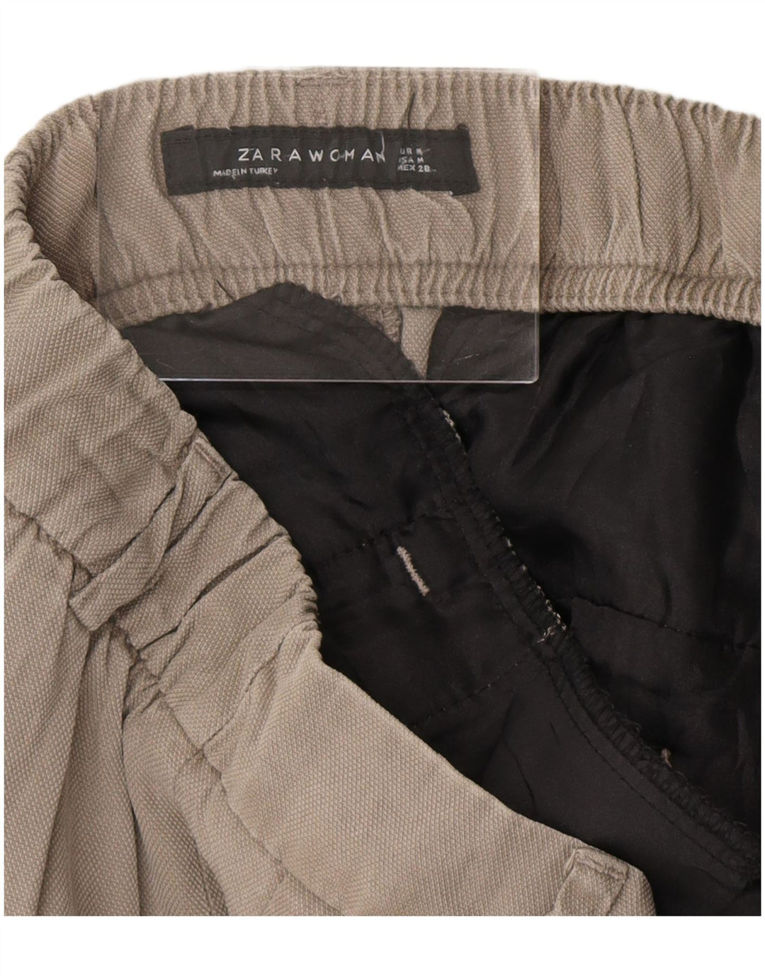 Брюки женские укороченные ZARA Medium W28 L23 Бежевые