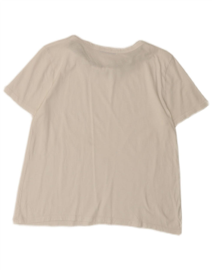 Женская футболка Zara Top UK 12 Medium White