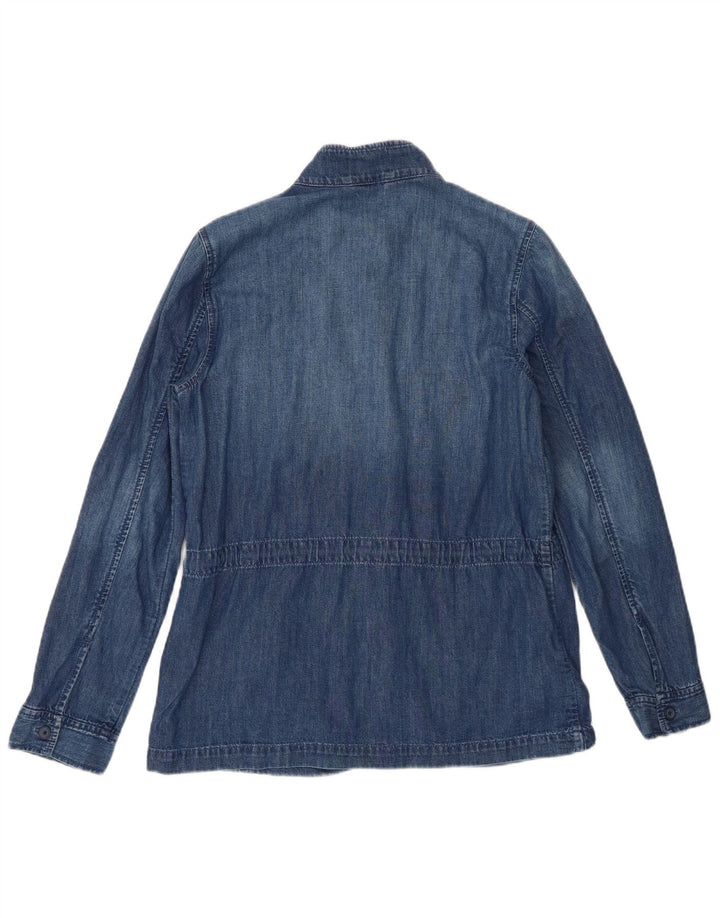 Женская джинсовая рубашка Gap UK 10, маленькая, синяя, хлопок