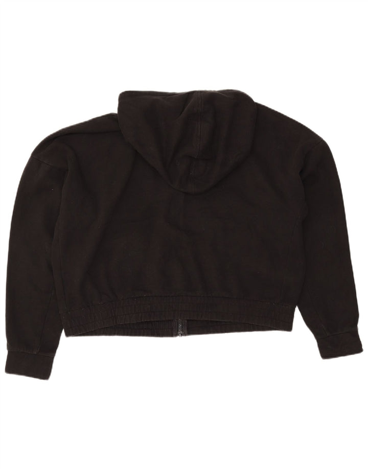 PUMA Женский укороченный свитер с капюшоном на молнии большого размера UK 18 XL, черный полиэстер