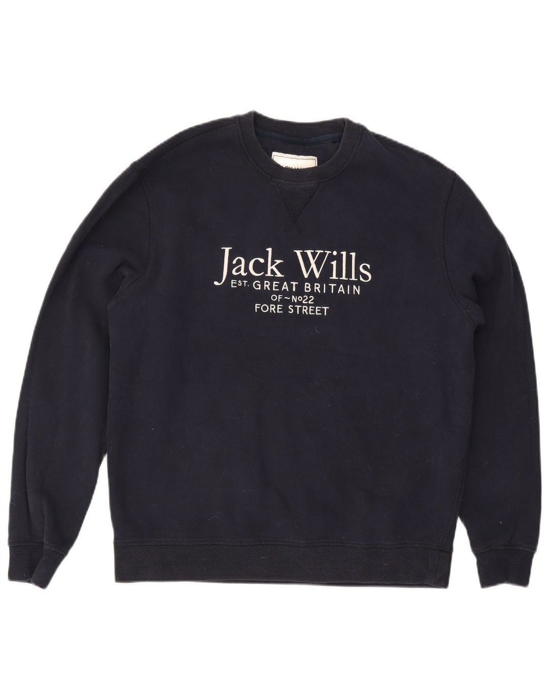 Мужской свитшот с рисунком Jack Wills, большой темно-синий хлопковый джемпер