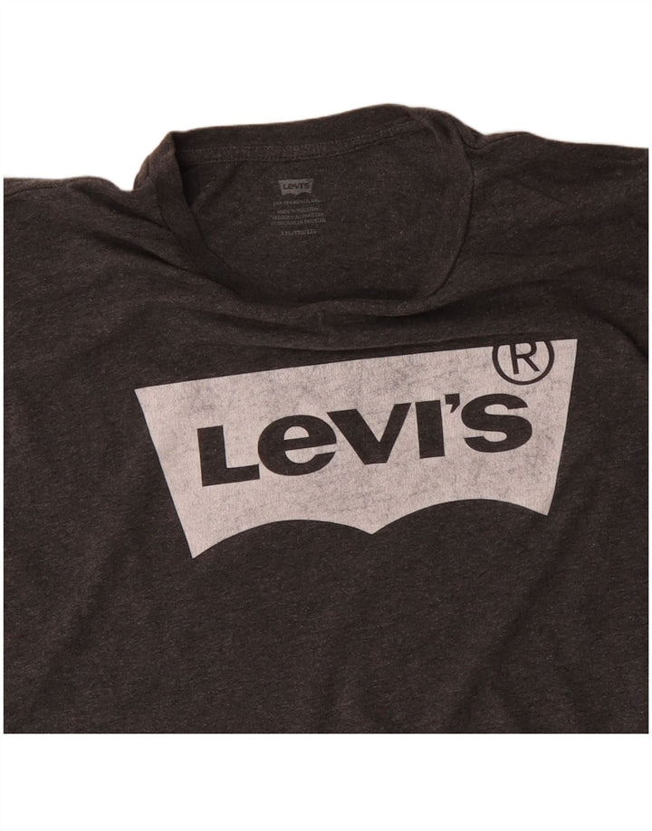 Мужская футболка с рисунком LEVI'S, 2XL, серая, хлопок