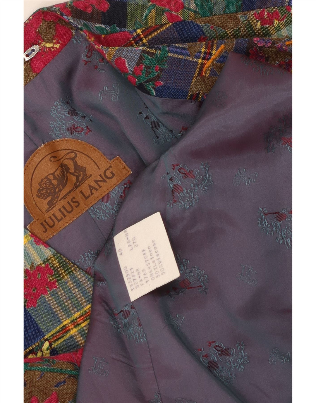 JULIUS LANG Женский пиджак на 4 пуговицах EU 40, средний разноцветный