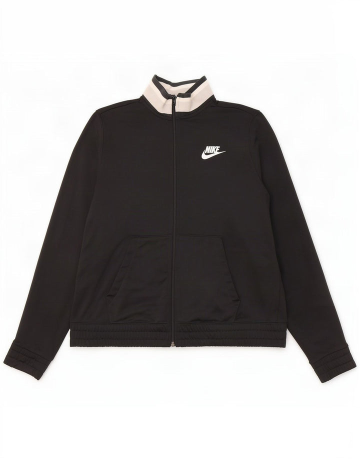 Женский спортивный костюм Nike UK 14, средний черный полиэстер с цветными блоками