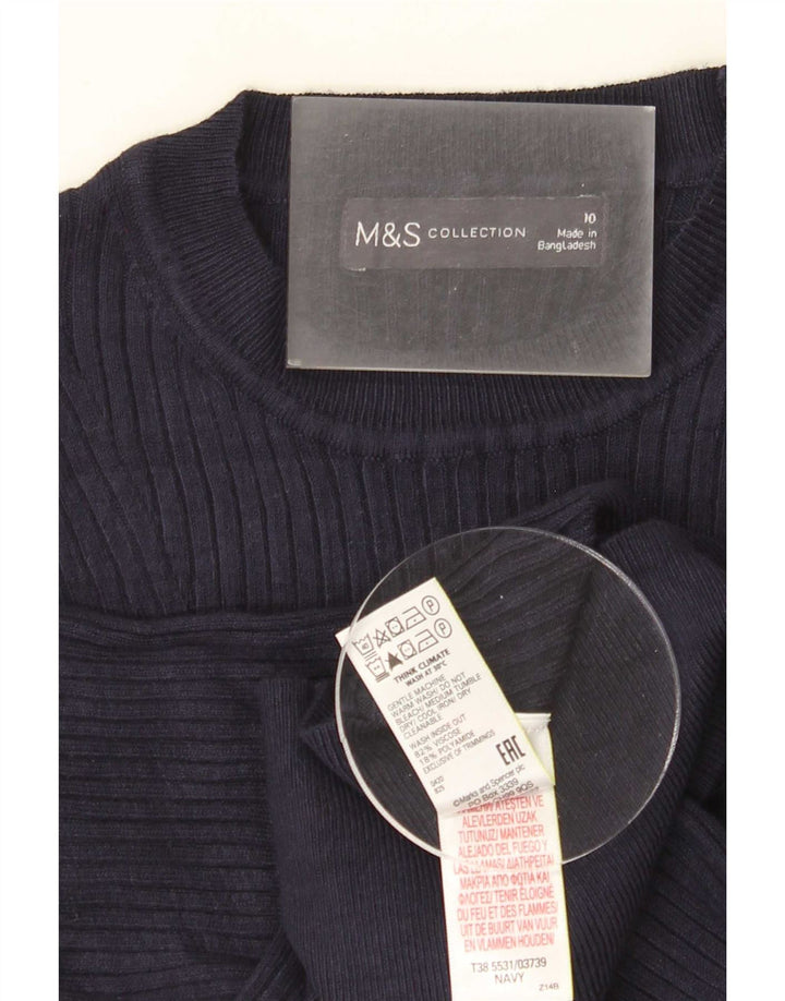 Женская блузка Marks & Spencer Top UK 10, маленькая, темно-синяя, вискоза