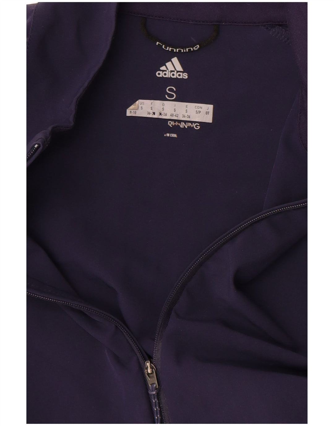 Adidas Женский спортивный костюм для бега, верхняя куртка UK 8/10, маленький темно-синий