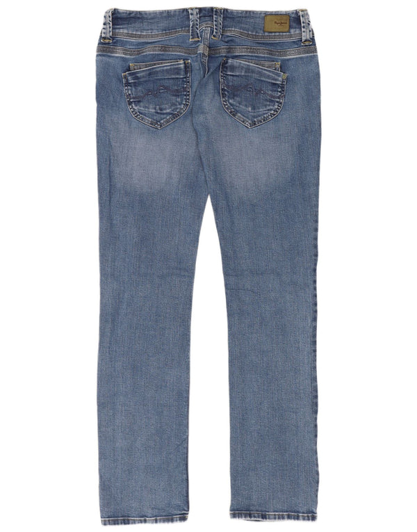 PEPE Jeans Женские потертые узкие джинсы W31 L34 Синий хлопок