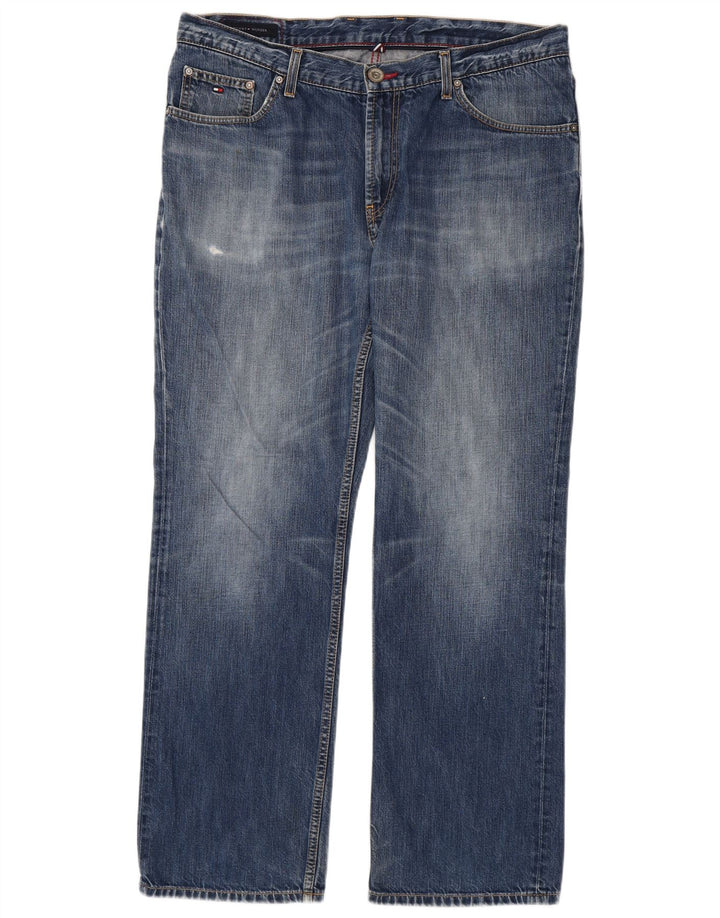 Мужские прямые джинсы Tommy Hilfiger W38 L32 синие, хлопок