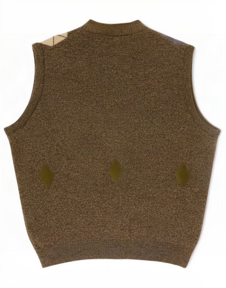 Мужской классический кардиган без рукавов Kerry XL Хаки Argyle/Diamond