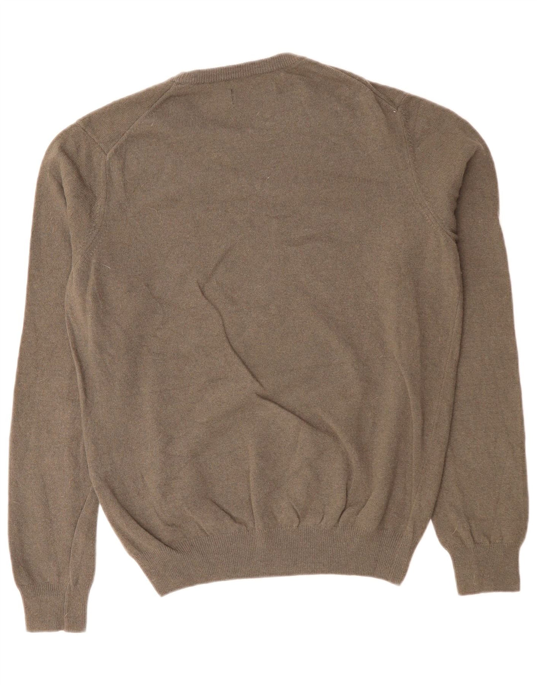 Мужской джемпер TRUSSARDI с круглым вырезом, большой серый шерстяной свитер