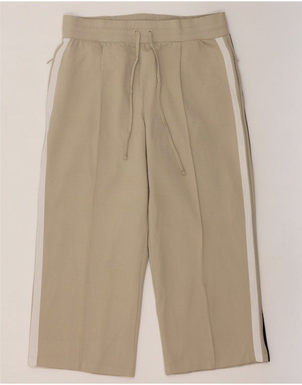 Женские короткие спортивные брюки Marks & Spencer UK 18 XL бежевого цвета с цветными блоками